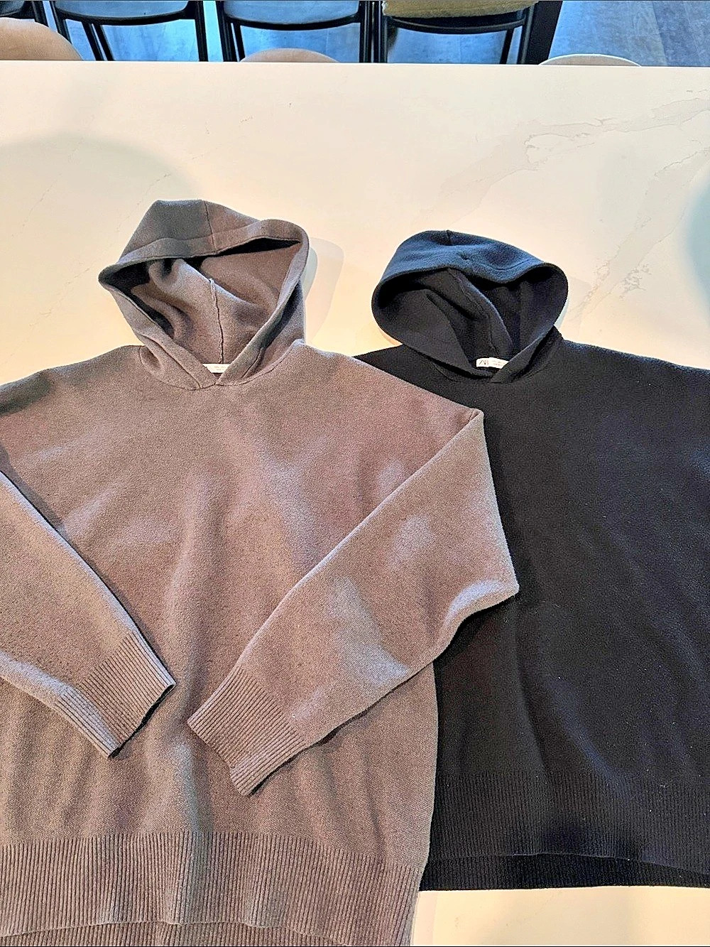 Zara Hooded Sweater in Black Large